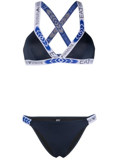 Bikini Ea7 Emporio Armani Logo Band γυναικεια μπλε | GR85325