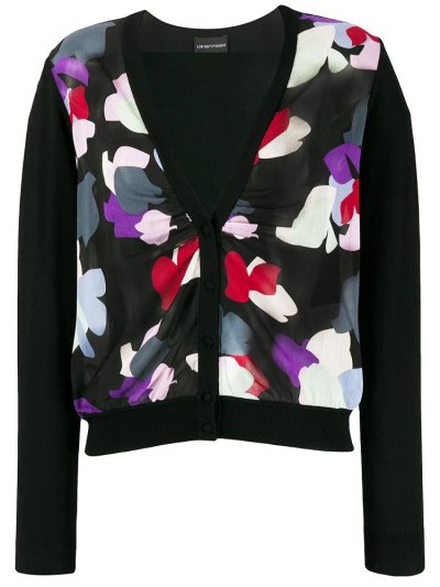 Cardigan Armani Emporio Abstract Print γυναικεια μαυρα | GR00161