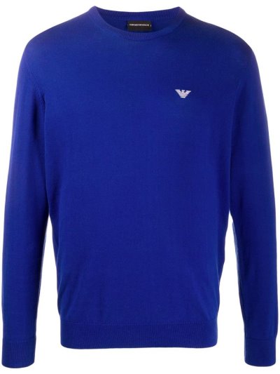 Jumpers Armani Emporio Crew Neck ανδρικα μπλε | GR51173