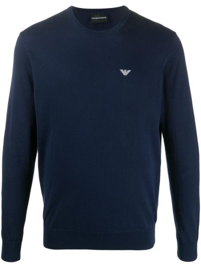 Jumpers Armani Emporio Crew Neck ανδρικα μπλε | GR55435