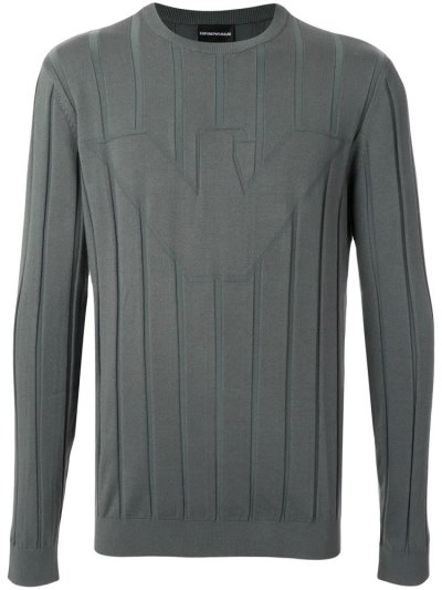 Jumpers Armani Emporio Embossed Logo ανδρικα πρασινο | GR10891