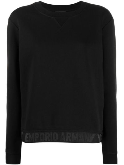 Jumpers Armani Emporio Hem Logo Knit γυναικεια μαυρα | GR27341