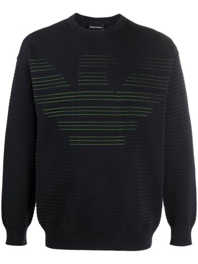 Jumpers Armani Emporio Stitched Logo ανδρικα μπλε | GR42622