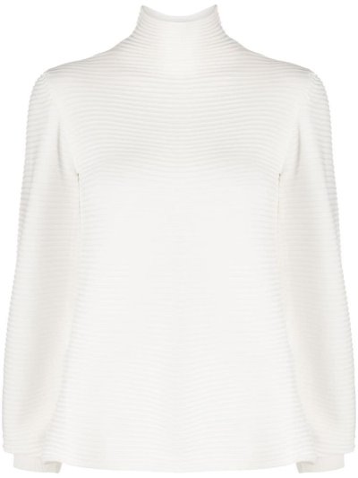 Jumpers Armani Emporio Striped Turtleneck γυναικεια ασπρα | GR23749