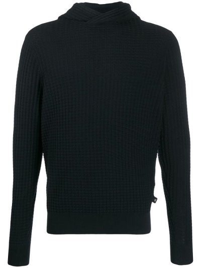 Jumpers Armani Emporio Κουκουλοφόρος Knit ανδρικα μπλε | GR30247