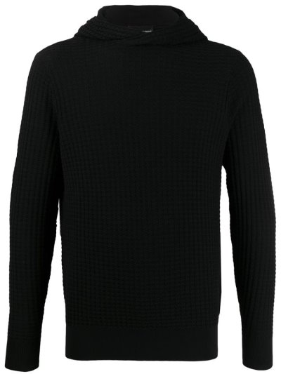 Jumpers Armani Emporio Κουκουλοφόρος Knit ανδρικα μαυρα | GR42403