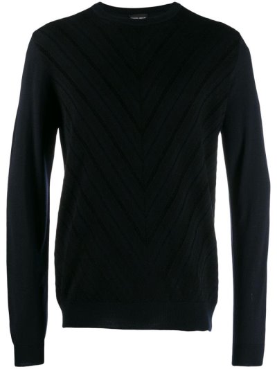 Jumpers Giorgio Armani Chevron Knitted ανδρικα μπλε | GR31902