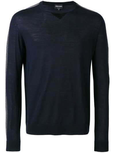Jumpers Giorgio Armani Chevron Stripe ανδρικα μπλε | GR40250