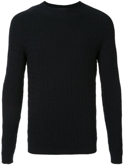 Jumpers Giorgio Armani Croc Jacquard ανδρικα μαυρα | GR05458