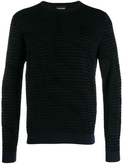 Jumpers Giorgio Armani Ribbed ανδρικα μπλε μαυρα | GR41833