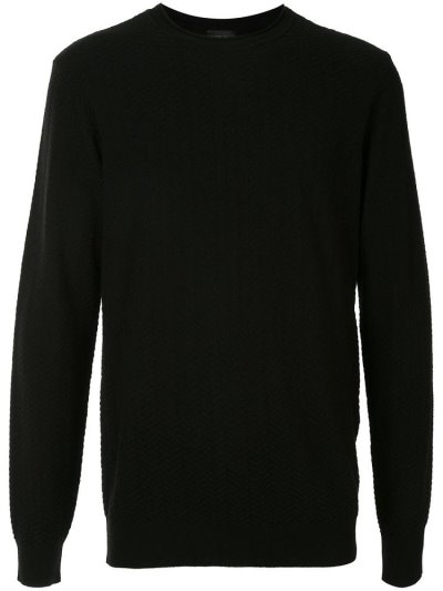 Jumpers Giorgio Armani κλασικα Crew Neck ανδρικα μαυρα | GR44194