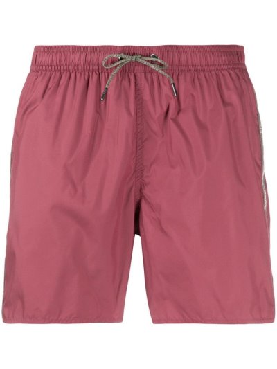 Swim Shorts Armani Emporio Logo Stripe ανδρικα ροζ | GR99411