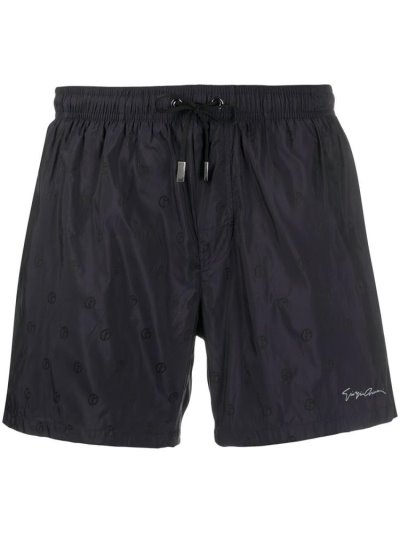 Swim Shorts Giorgio Armani Monogram Print ανδρικα μπλε | GR89684