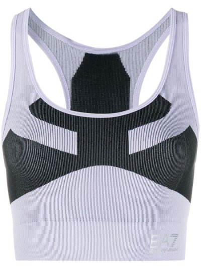 Tank Tops Ea7 Emporio Armani Panelled Ribbed Knit γυναικεια μωβ | GR78000