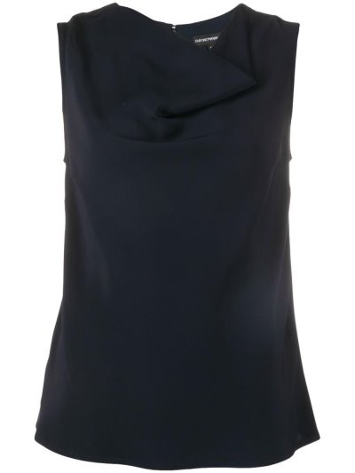 Tank Tops Armani Emporio Asymmetric Neck γυναικεια μπλε | GR74991