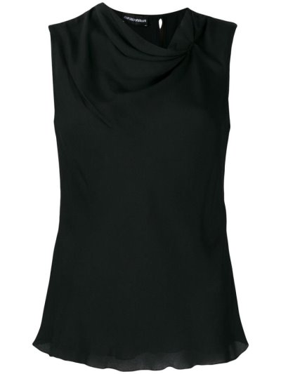 Tank Tops Armani Emporio Gathered γυναικεια μαυρα | GR01701