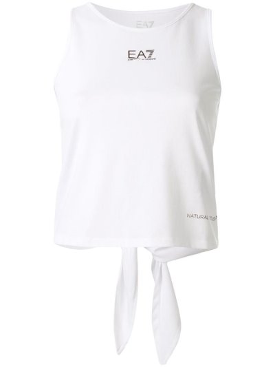 Tank Tops Armani Emporio Logo Print γυναικεια ασπρα | GR63831