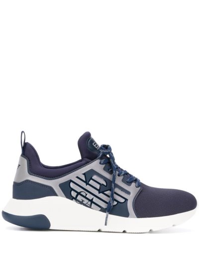 Αθλητικά Παπούτσια Ea7 Emporio Armani Logo Patch Low Top γυναικεια μπλε | GR49226