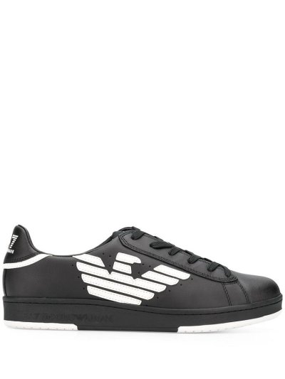 Αθλητικά Παπούτσια Ea7 Emporio Armani Logo Low Top γυναικεια μαυρα ασπρα | GR87733