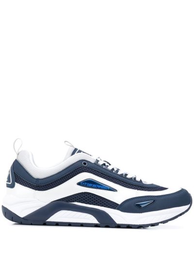 Αθλητικά Παπούτσια Ea7 Emporio Armani Low Top Contrast Panel ανδρικα μπλε γκρι | GR93873