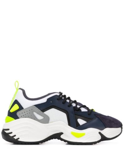Αθλητικά Παπούτσια Armani Emporio Contrast Panel Ridged Heel ανδρικα μπλε ασπρα | GR01028