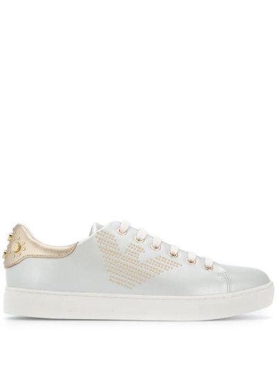 Αθλητικά Παπούτσια Armani Emporio Studded Logo γυναικεια ασπρα | GR23604