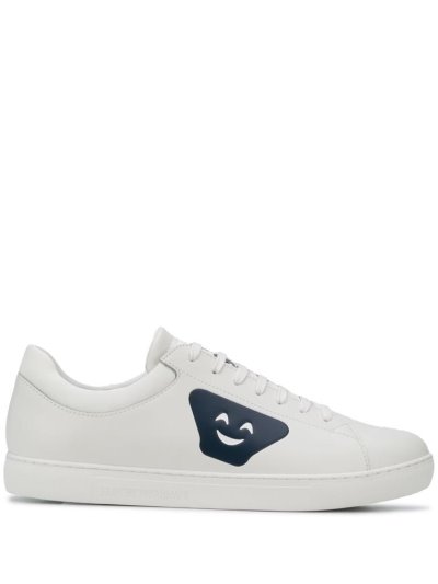Αθλητικά Παπούτσια Armani Emporio Low Top Printed Smiley ανδρικα ασπρα | GR27099
