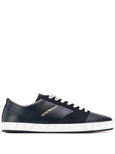 Αθλητικά Παπούτσια Armani Emporio δαντελα Up Low ανδρικα μπλε | GR50887