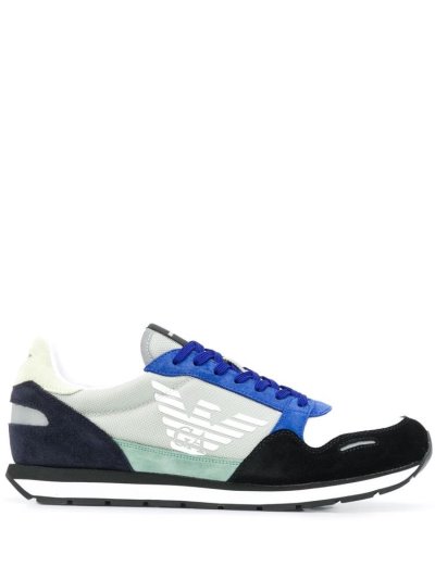 Αθλητικά Παπούτσια Armani Emporio σουετ Panel Low Top ανδρικα μπλε | GR51807