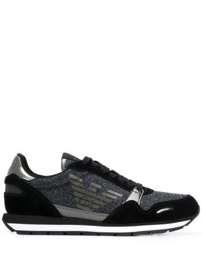 Αθλητικά Παπούτσια Armani Emporio Glitter Embellished γυναικεια μαυρα | GR68015