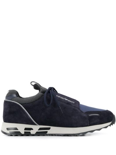 Αθλητικά Παπούτσια Armani Emporio Perforated Logo ανδρικα μπλε | GR73050
