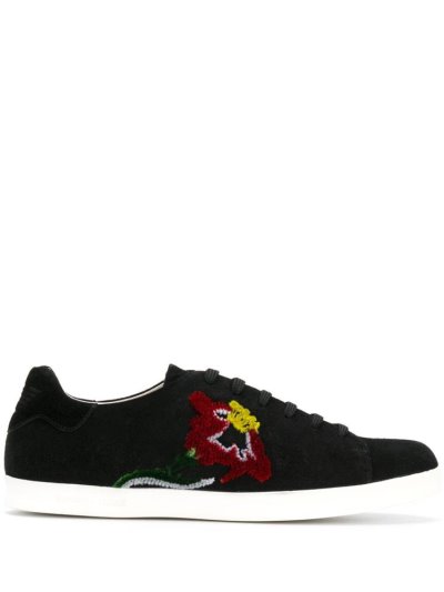 Αθλητικά Παπούτσια Armani Emporio Flower Embroidered γυναικεια μαυρα | GR93526