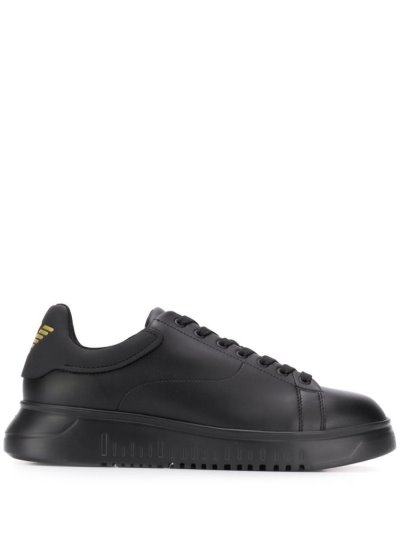 Αθλητικά Παπούτσια Armani Emporio δαντελα Up Low Top ανδρικα μαυρα | GR98354