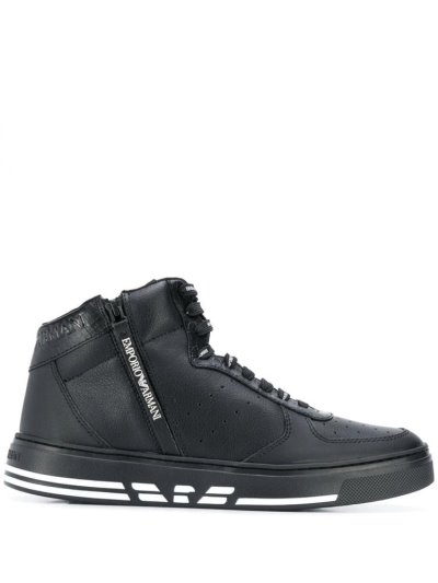 Αθλητικά Παπούτσια Armani Emporio High Top ανδρικα μαυρα | GR98455