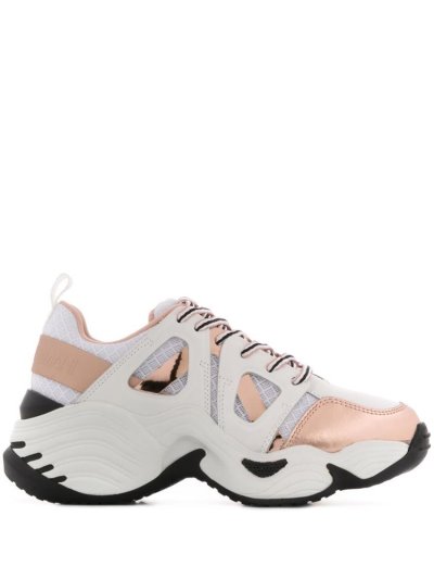 Αθλητικά Παπούτσια Armani Emporio Metallizzata Low Top γυναικεια ασπρα ροζ | GR99949