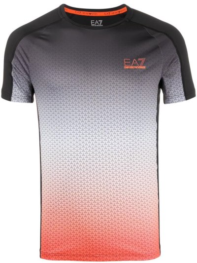 Αριστος Ea7 Emporio Armani Ombré Αθλητικά Top ανδρικα μαυρα πορτοκαλι | GR31360