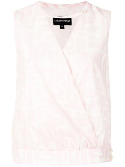 Αριστος Armani Emporio Motif Wrap γυναικεια ροζ ασπρα | GR46344