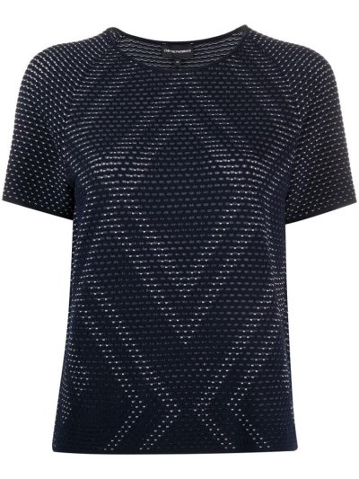 Αριστος Armani Emporio Perforated Knit γυναικεια μπλε | GR93634