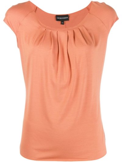 Αριστος Armani Emporio Pleated κοντο Sleeve γυναικεια Μπεζ | GR92358