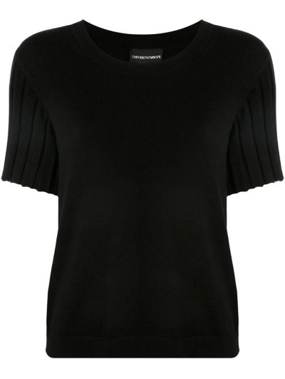 Αριστος Armani Emporio Ribbed Sleeves Knitted γυναικεια μαυρα | GR44474