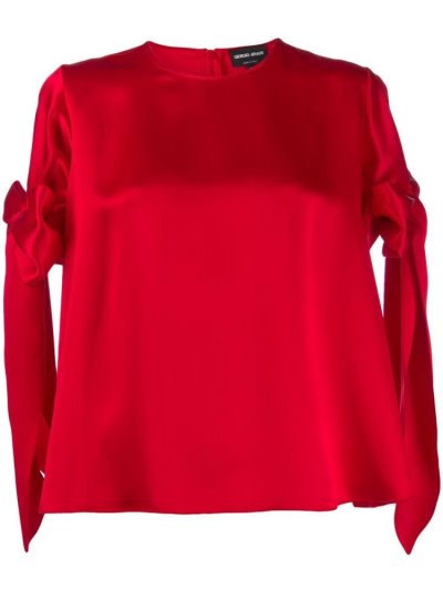 Αριστος Giorgio Armani Bow Sleeve γυναικεια κοκκινα | GR97150