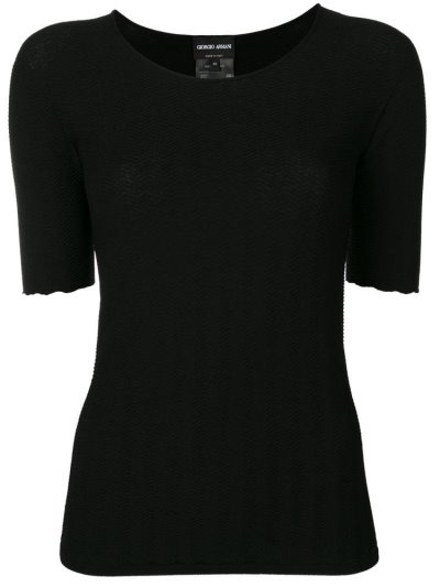 Αριστος Giorgio Armani Herringbone Texture Knitted γυναικεια μαυρα | GR70079