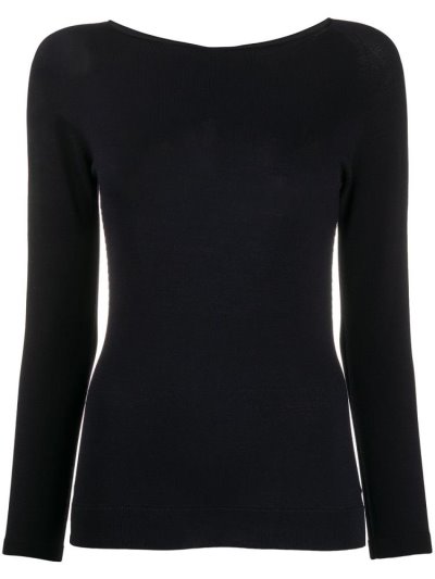 Αριστος Giorgio Armani Long Sleeve Ribbed Knit γυναικεια μπλε | GR51087