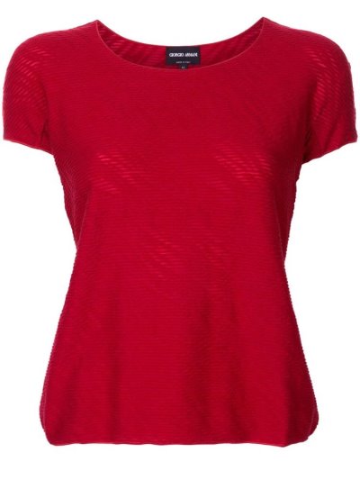 Αριστος Giorgio Armani Textured Knitted γυναικεια κοκκινα | GR31562