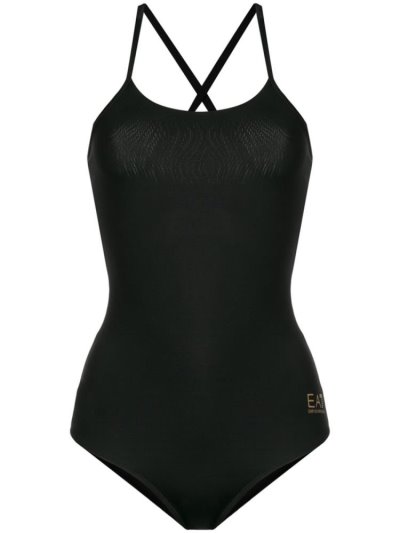 Μαγιό Ea7 Emporio Armani Logo Print γυναικεια μαυρα | GR28770