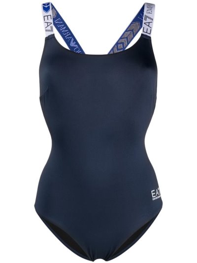 Μαγιό Ea7 Emporio Armani Logo λουρακια One Piece γυναικεια μαυρα | GR33704