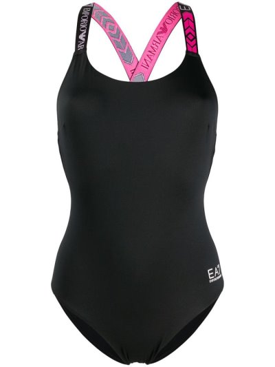 Μαγιό Ea7 Emporio Armani Logo λουρακια γυναικεια μαυρα | GR61056