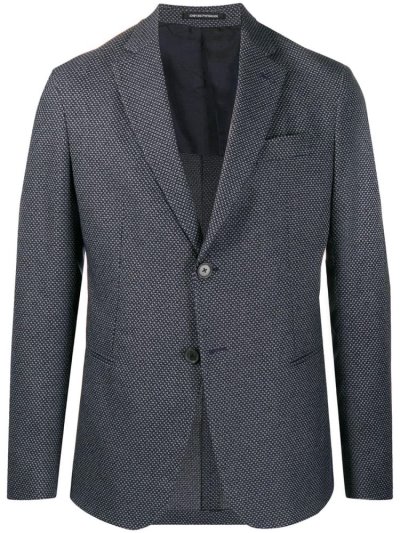Μπλέιζερ Armani Emporio All Over Patterned Tailored ανδρικα μπλε | GR62157