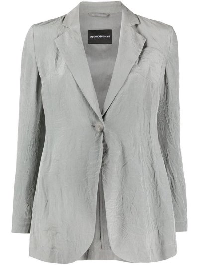 Μπλέιζερ Armani Emporio Creased Single Breasted γυναικεια γκρι | GR92921