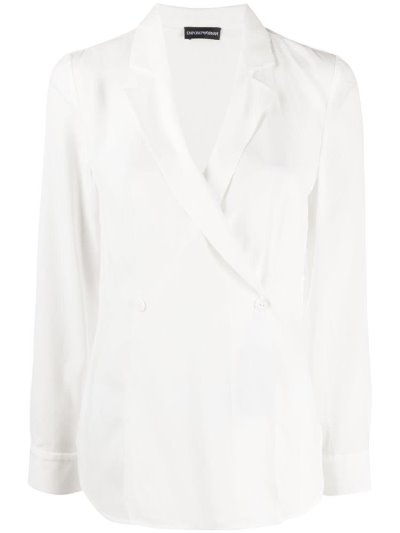 Μπλέιζερ Armani Emporio Double Breasted γυναικεια ασπρα | GR89238